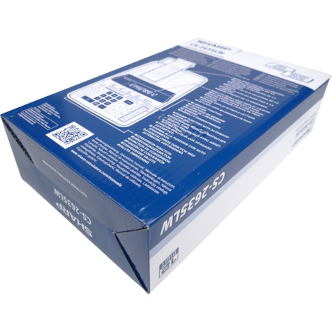 Calcolatrice scrivente Sharp a 12 cifre velocità di stampa: 4,5 linee/secondo - grigio - SH-CS2635LW